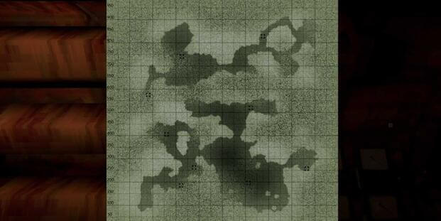 A display of the map for the player to follow