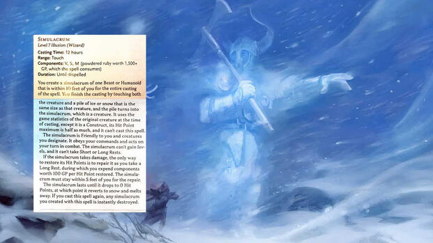 Elminster's Simulacrum card from Magic the Gathering