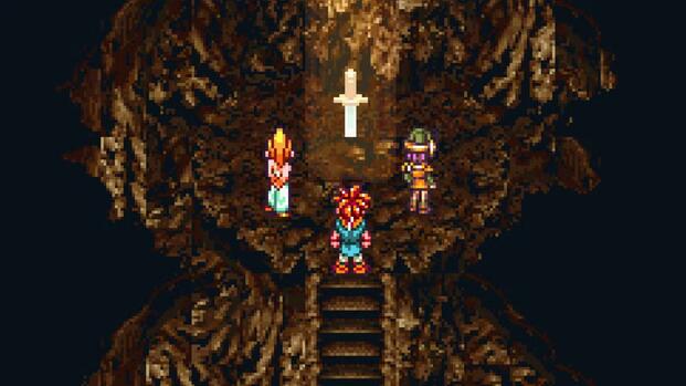 A scene featuring characters by the Masamune in Chrono Trigger