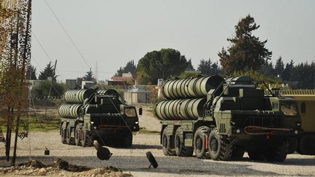 Photo shows launchers for the S-400 missile.