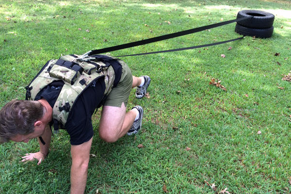 Stew Smith tire pull, crawl