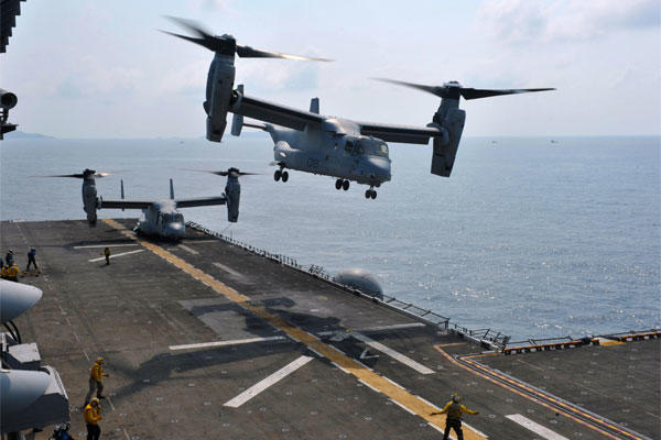 MV-22 Ospreys Land on Bonhomme Richard | Military.com