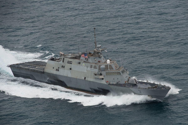 Official U.S. Navy file photo of the littoral combat ship USS Fort Worth (LCS 3).