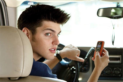 teen in car