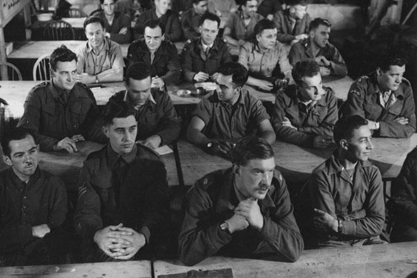 Participants in an OSS demolition class, Milton Hall, England, circa 1944. (National Archives)