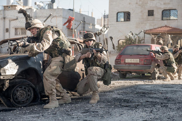 Beau Knapp and Nicholas Hoult in Sand Castle (photo courtesy Netflix)