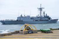 The guided-missile frigate Kauffman departs Naval Station Norfolk for its final deployment on Jan. 9, 2015. The Kauffman was the last of the class to be decommissioned. Mass Communication Specialist 3rd Class Laura Hoover/Navy