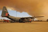 A C-130J from the 146th Airlift Wing at Channel Islands Air National Guard Station in Port Hueneme, Calif., is shown in 2013. Two of the planes have been used in the fight against California wildfires this week, officials said. Senior Airman Nicholas Carzis/Air National Guard