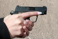Springfield Armory is offering its new 911 pocket pistol as a nice choice for women looking for a small, controllable carry gun. Photo by Matthew Cox/Military.com