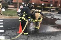 Engine 161’s crew evacuated and decontaminated 11 patients from the hazard area. Three were transported to an area hospital. Fort Myer Fire Department via Twitter