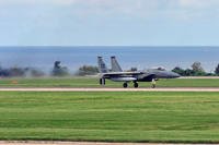 A U.S. Air Force F-15 Eagle assigned to the 67th Fighter Squadron takes off during a training sortie June 7, 2017, at Kadena Air Base, Japan. (U.S. Air Force photo/Naoto Anazawa)