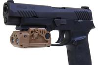 The Army is considering this pistol light made by LaserMaxDefense for use on its new Modular Handgun System. The light is shown on a Sig Sauer P320, which is similar to the XM17 MHS. (Photo: LaserMaxDefense)
