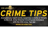 Army CID has launched a web and mobile crime tip submission application. (Jeffrey Castro/U.S. Army Criminal Investigation Command)