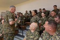 The Assistant Commandant of the Marine Corps, Gen. Glenn M. Walters, speaks to the Marines of U.S. Southern Command during a town hall in Southern Florida, June 7, 2018. (U.S. Marine Corps/Cpl. Alina Thackray)