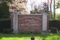 The main entrance sign to Carlisle Barracks and the U.S. Army War College. Photo by Scott Finger via DVIDS