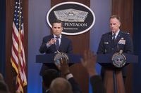 Assistant to the Secretary of Defense for Public Affairs Jonathan R. Hoffman and Joint Staff Spokesperson Air Force Col. Patrick S. Ryder hold a press briefing at the Pentagon, Washington, D.C., Sept. 19, 2019. (DoD photo by U.S. Navy Petty Officer 2nd Class James K. Lee)