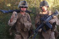 Lance Cpls. Kyle Carpenter (left) and Nicholas Eufrazio are pictured in Marjah, Afghanistan during their 2010 deployment. (Courtesy Photo)