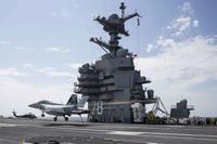 An F/A-18F Super Hornet assigned to Air Test and Evaluation Squadron (VX) 23 piloted by Lt. Cmdr. Jamie “Coach” Struck, performs an arrested landing aboard USS Gerald R. Ford (CVN 78) July 28, 2017. (U.S. Navy/Mass Communication Specialist 3rd Class Elizabeth A. Thompson)