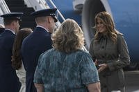 First Lady Melania Trump greets Joint Base Charleston leadership during her visit to JB Charleston, S.C. October 30, 2019. (U.S. Air Force photo/Megan Munoz)