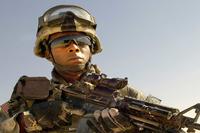 The Transition Combat Eye Protection (TCEP) lens features sensors with much greater sensitivity than commercial transitional lenses. (U.S. Army)
