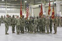 Change of command ceremony at Camp Arifjan, Kuwait.