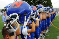 Coast Guard Academy football team prepares for a game in New London.