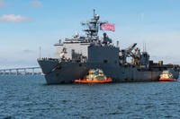 Whidbey Island-class amphibious dock landing ship USS Rushmore
