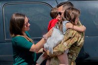 Indiana National Guard soldier and family