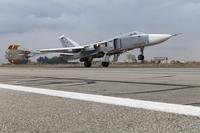 Russian Su-24 bomber lands at Hemeimeem air base in Syria