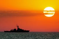 A view of the Britain's Royal Navy patrol ship OPV &quot;Trent&quot; in the Black Sea.