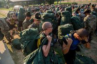 Initial entry trainees arrive on Fort Benning