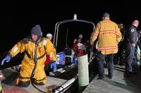 rescue operation after a U.S. Navy E2-D Hawkeye aircraft crashed