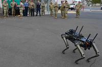 A demonstration of the 142nd Fighter Wing’s robot dog.