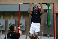 Marine recruit pull-ups