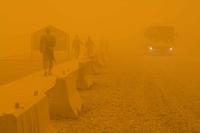 Sandstorm at Forward Operating Base Warhorse, Iraq.