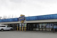 This file photo shows the exterior of a Blockbuster Video store in Anchorage, Alaska, that closed in 2018.