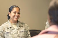 Members of the Massachusetts Air National Guard’s 102nd Intelligence Wing attended the Business, Engineering &amp; Technologies Job and Internship Fair at the University of Massachusetts Dartmouth.