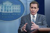 National Security Council spokesman John Kirby speaks during the daily briefing at the White House