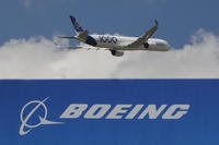 Airbus A 350 - 1000 performs a demonstration flight at Paris Air Show in Le Bourget