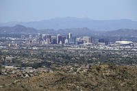 The downtown Phoenix skyline