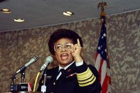 U.S. Surgeon General Dr. Joycelyn Elders speaks about mental-health issues during the 10th annual conference for the Coalition for Community Living in Detroit.