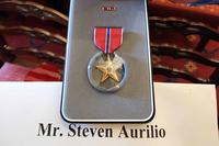 Bronze Medal awarded to Steven Aurelio