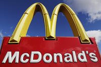 This April 9, 2020 file photo shows a McDonald's sign in Wheeling, Ill.