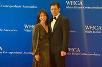 Max Brooks, the son of comedian Mel Brooks and actress Anne Bancroft, and his wife, Michelle, are shown at a White House Correspondents’ Association gathering. 