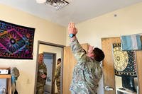 Senior leaders from across 3rd Infantry Division, Fort Stewart and Hunter Army Airfield, Georgia, check barracks facilities for mold