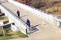 Surveillance camera image taken at Tom Hanafan River’s Edge Park in Iowa.
