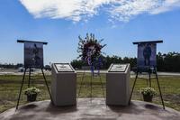 A memorial to CV-22 Osprey crash victims at Hurlburt Field, Fla.