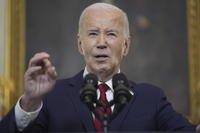 President Joe Biden speaks before signing a $95 billion Ukraine aid package