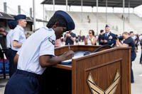 Basic Military Training Coin Ceremony at Joint Base San Antonio-Lackland