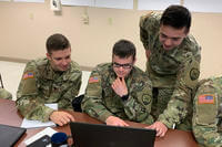 Virginia National Guard soldiers provide digital forensics support to identify indicators of compromise and the source of intrusion to help protect a customer network in a virtualized training environment at Camp Atterbury, Indiana, during Cyber Shield 19.